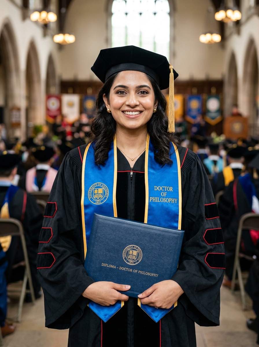 Doctoral Graduate in Full Academic Regalia